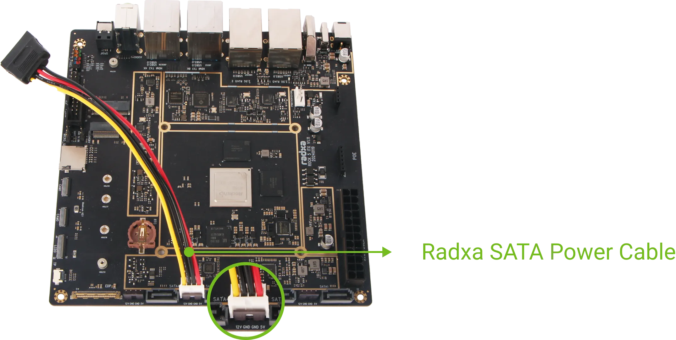 Adapting SATA Power Interface on Radxa SBCs