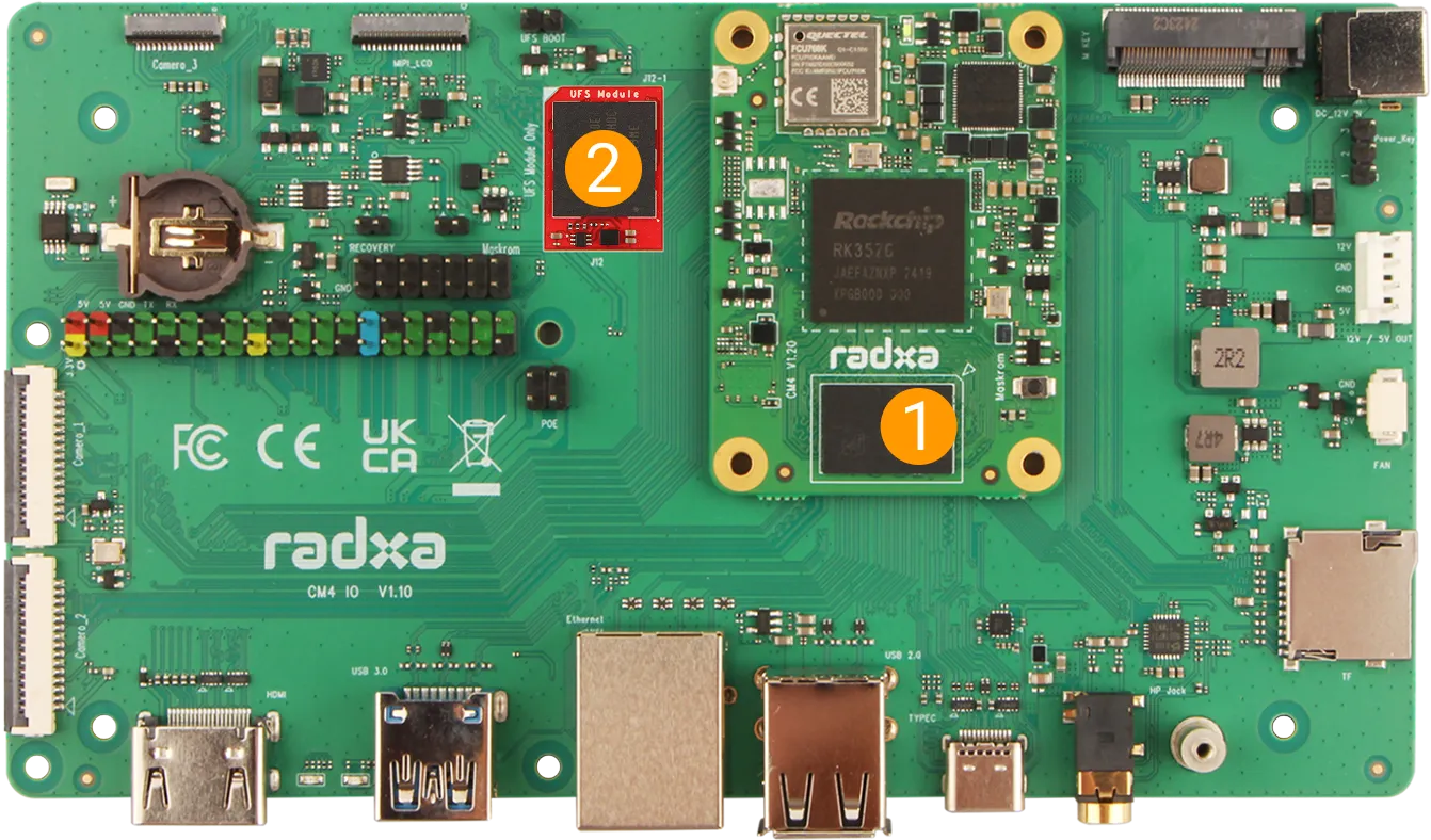LPDDR4x up to 16GB, Support UFS Expansion