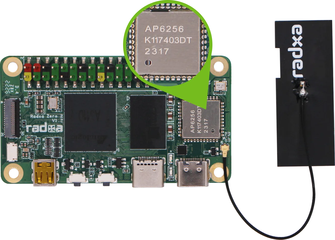 Onboard Dual-Mode Wi-Fi 5 and Bluetooth 5